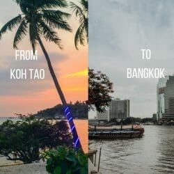 split image from koh tao to bangkok
