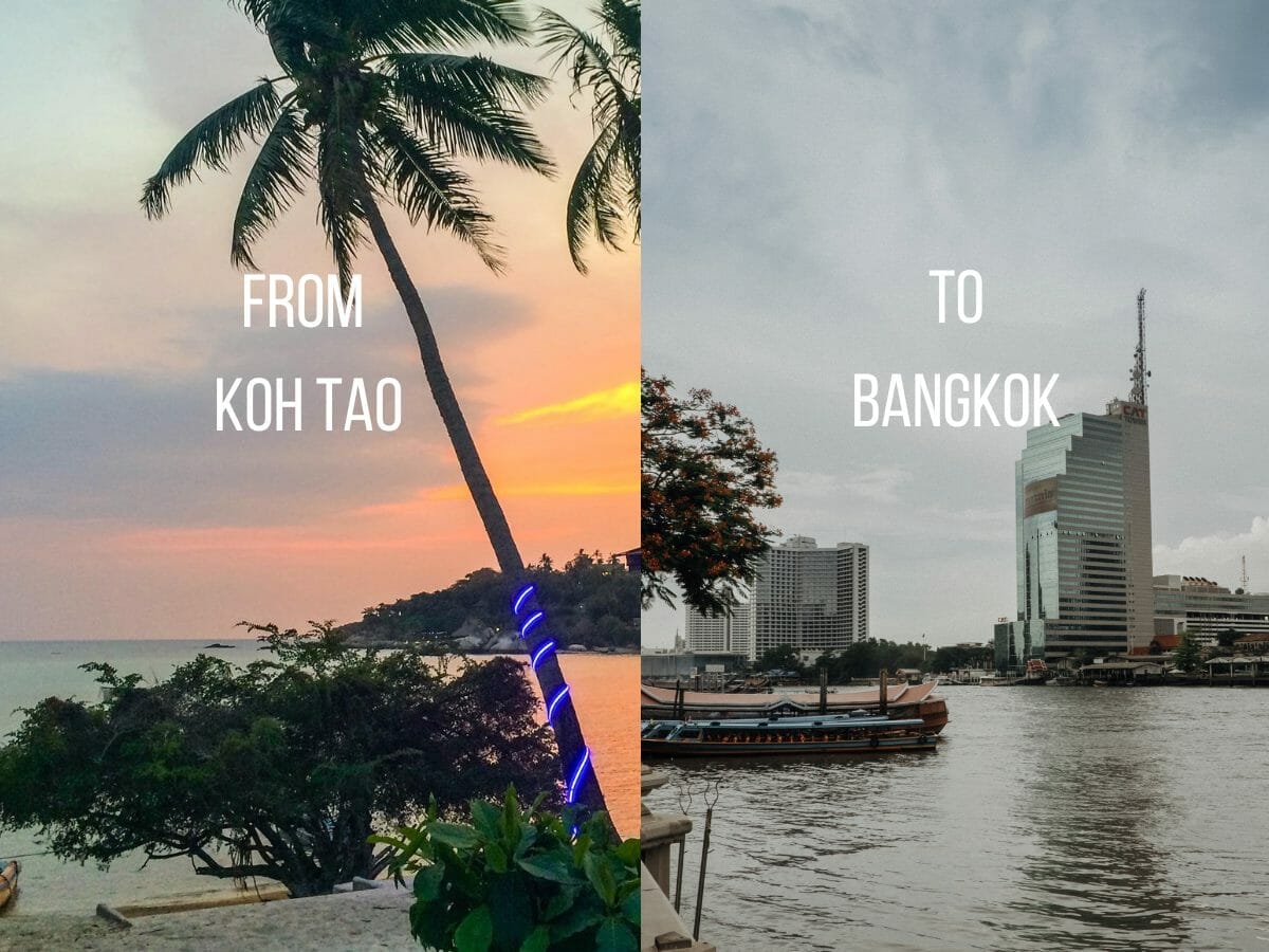 travel from koh tao to bangkok